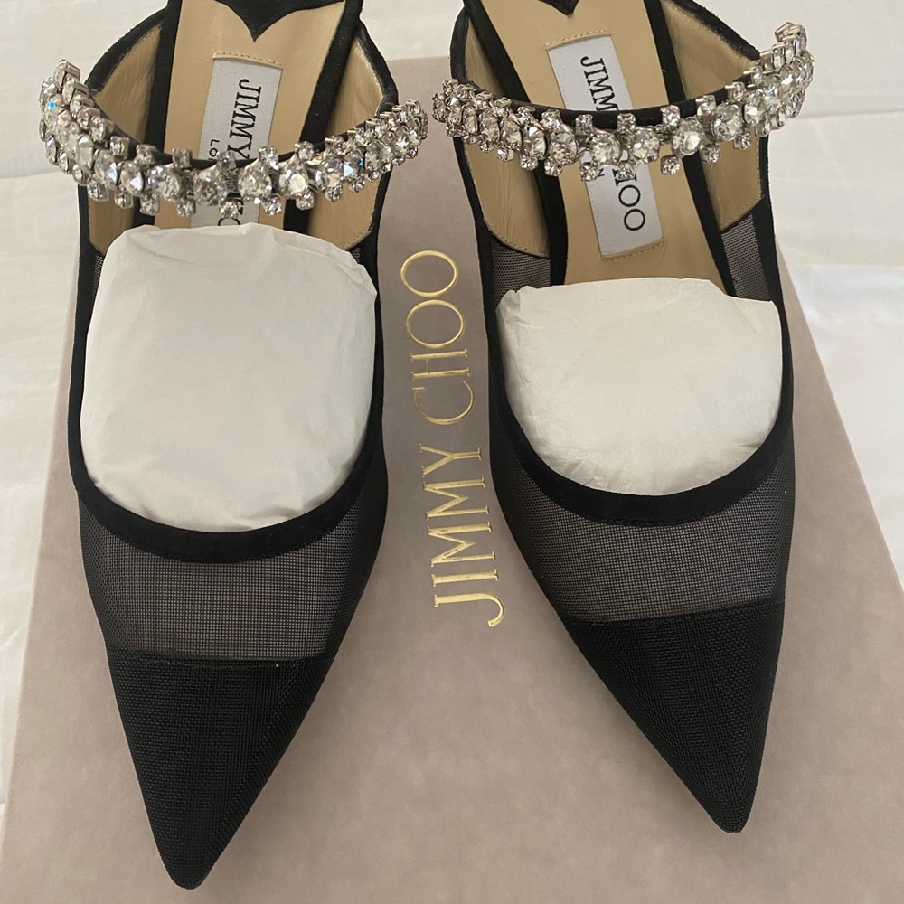 Jimmy Choo bling mules 65 heel